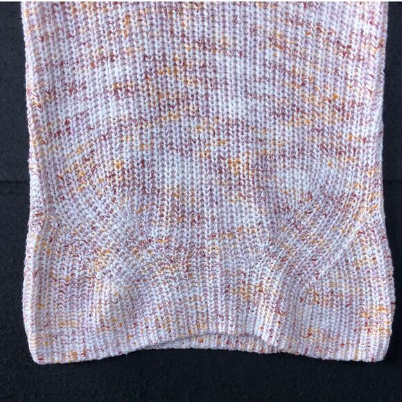 Loft Womens Sweater White Multicolored Knitted Double V Neck Sleeveless XS - Picture 3 of 12